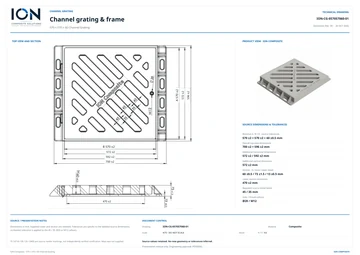 Low-resolution Technical Drawing preview for 570 × 570 × 60 Channel Grating